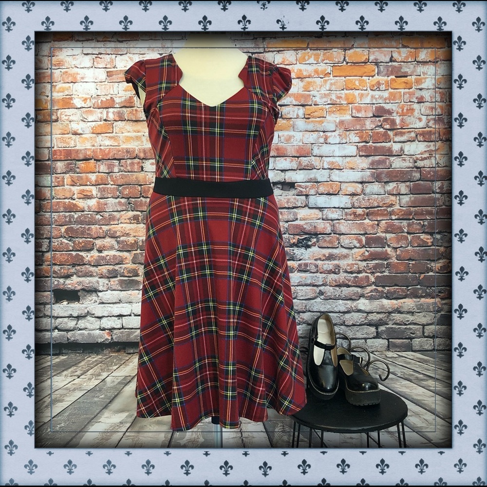 ModCloth The Story of Citrus Dress in Tartan 1X
